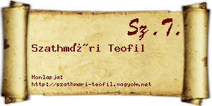 Szathmári Teofil névjegykártya